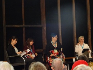 Marie Le Moel, Lee Kofman, Krissy Kneen & Jane Caro at SWF 2015 Thurs